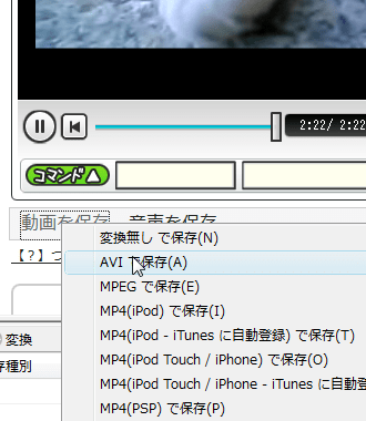 動画のダウンロード